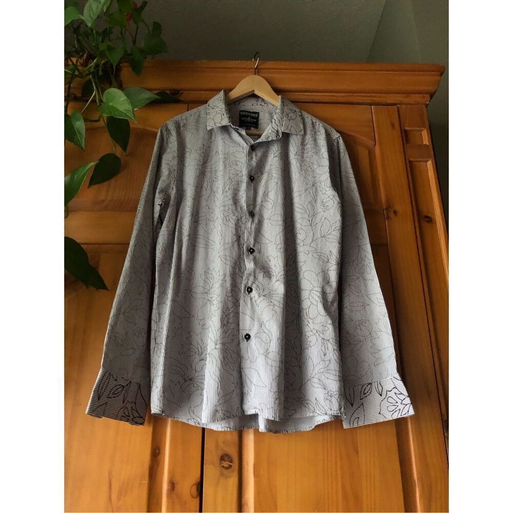 Barabas Men's Floral Button Down Long Sleeve Shirts SZ XXL